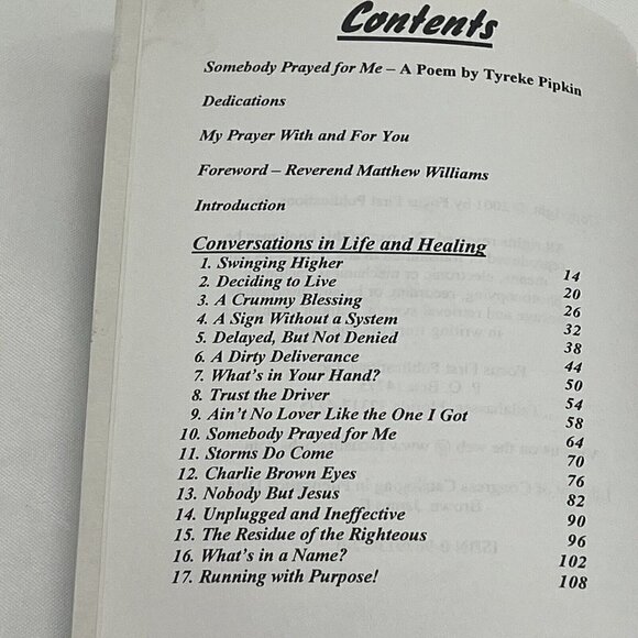 Somebody Prayed for Me Conversations Life Healing By James E. Brown Signed - Picture 7 of 7